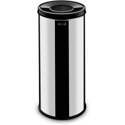 Alda Mülleimer 45 l rostfreier Stahl, Edelstahl glänzend, Restmüll Alda Mülleimer 45 l rostfreier Stahl, Edelstahl glänzend, Restmüll