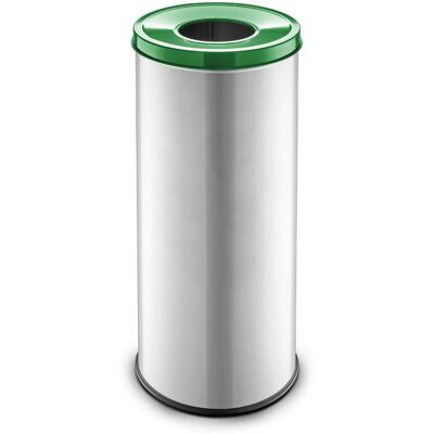 Alda Mülleimer für Mülltrennung, 45 l, silberfarben, Glas Alda Mülleimer für Mülltrennung, 45 l, silberfarben, Glas