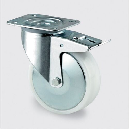 Polyamidrad TENTE, drehbar mit Bremse, 160 mm, mit Abdeckung
