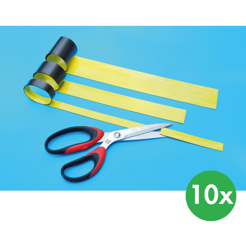 B2B Partner Magnetstreifen, 20 x 600 mm, gelb, 10 Stk.