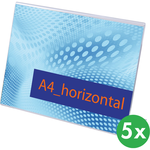 Jansen Display Pultständer aus Plexiglas, Typ L, A4 im Querformat, Packung 5 Stk