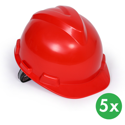 Tolsen Schutzhelm, 4-Punkt, 5er-Pack, rot Tolsen Schutzhelm, 4-Punkt, 5er-Pack, rot
