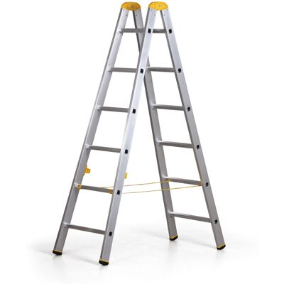 Alu Leiter ALVE FORTE, 2x6 Sprosen, Höhe 1,76 m Alu Leiter ALVE FORTE, 2x6 Sprosen, Höhe 1,76 m