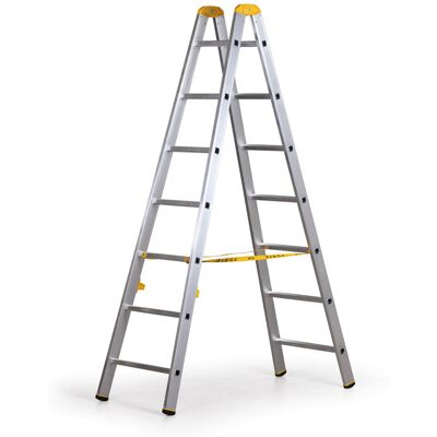 Alu Leiter ALVE FORTE, 2x7 Sprosen, Höhe 2,02 m Alu Leiter ALVE FORTE, 2x7 Sprosen, Höhe 2,02 m