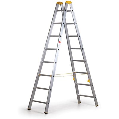 Alu Leiter ALVE FORTE, 2x8 Sprosen, Höhe 2,29 m Alu Leiter ALVE FORTE, 2x8 Sprosen, Höhe 2,29 m