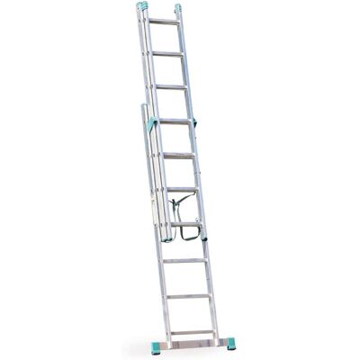 Alu Mehrzweckleiter, ALVE EUROSTYL mit Anpassung für die Treppen, dreiteilig, 3x7 Sprosen, Länge 3,99 m Alu Mehrzweckleiter, ALVE EUROSTYL mit Anpassung für die Treppen, dreiteilig, 3x7 Sprosen, Länge 3,99 m