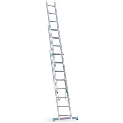 Alu Mehrzweckleiter, ALVE EUROSTYL mit Anpassung für die Treppen, dreiteilig, 3x8 Sprosen, Länge 5,13 m Alu Mehrzweckleiter, ALVE EUROSTYL mit Anpassung für die Treppen, dreiteilig, 3x8 Sprosen, Länge 5,13 m