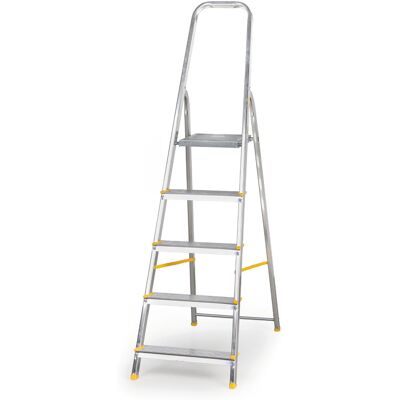 Alu Treppen ALVE EUROSTYL,einseitig 1x 5 Sprosen, Höhe 0,98 m Alu Treppen ALVE EUROSTYL,einseitig 1x 5 Sprosen, Höhe 0,98 m