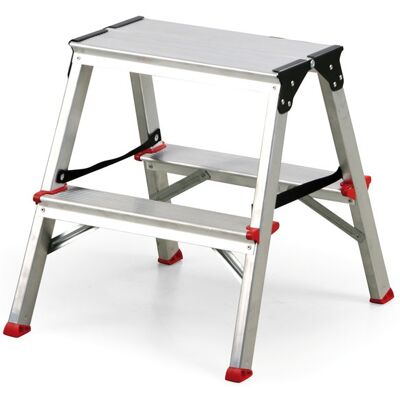 B2B Partner Stufen-Stehleiter, beidseitig, 2x2 Stufen, Höhe 430 mm B2B Partner Stufen-Stehleiter, beidseitig, 2x2 Stufen, Höhe 430 mm