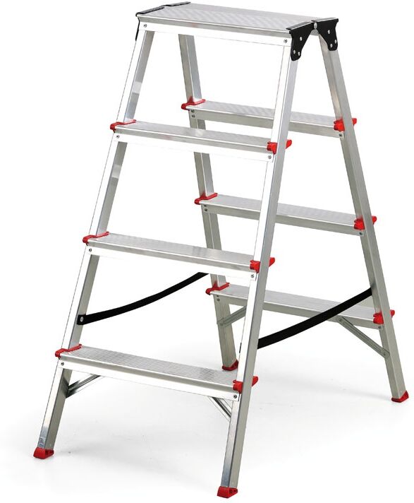 B2B Partner Stufen-stehleiter, beidseitig, 2x4 stufen, höhe 870 mm B2B Partner Stufen-stehleiter, beidseitig, 2x4 stufen, höhe 870 mm