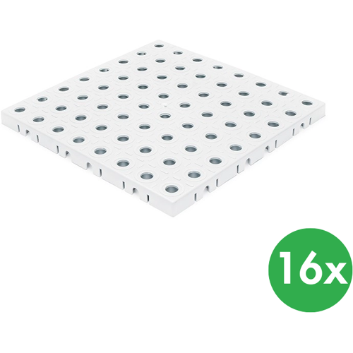 B2B Partner GripTil Bodenplatte, 16 Stück, weiß