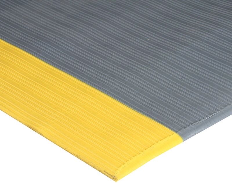 B2B Partner Anti-ermüdungsmatte mit nuten und gelbem rand, 0,9 x 10 m B2B Partner Anti-ermüdungsmatte mit nuten und gelbem rand, 0,9 x 10 m