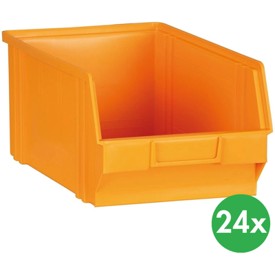 ArtPlast Sichtlagerkästen BASIC, 146 x 237 x 124 mm, 24 Stk., gelb-orange ArtPlast Sichtlagerkästen BASIC, 146 x 237 x 124 mm, 24 Stk., gelb-orange