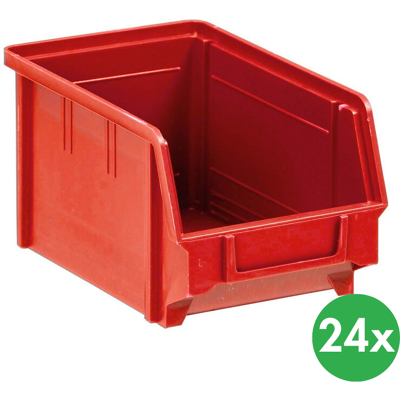 ArtPlast Sichtlagerkästen BASIC, 146 x 237 x 124 mm, 24 Stk., rot ArtPlast Sichtlagerkästen BASIC, 146 x 237 x 124 mm, 24 Stk., rot