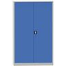 Kovona Mehrzweck-Metallschrank, 4 Regalböden, 1950 x 1200 x 500 mm, blaue Tür