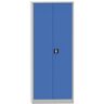 Kovona Mehrzweck-Metallschrank, 4 Regalböden, 1950 x 800 x 400 mm, blaue Tür