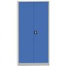Kovona Mehrzweck-Metallschrank, 4 Regalböden, 1950 x 950 x 400 mm, blaue Tür