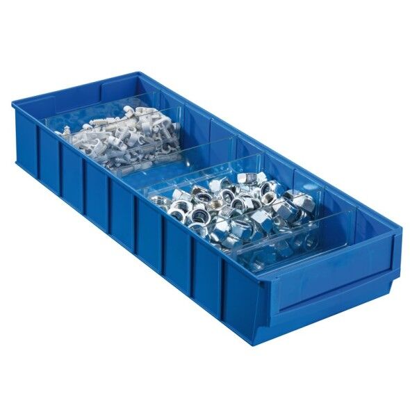 Allit Kunststoffregalbox shelfbox, 183 x 500 x 81 mm, blau