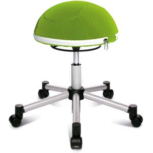 Topstar Ergonomischer Bürohocker mit rollen Sitness HALF BALL, grün mit Metallkreuz Topstar Ergonomischer Bürohocker mit rollen Sitness HALF BALL, grün mit Metallkreuz