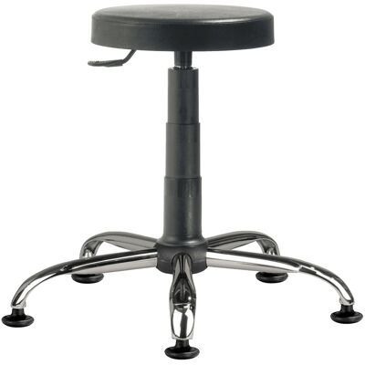 Antares Hocker mit PUR-Sitzfläche, Metallkreuz, Gleiter Antares Hocker mit PUR-Sitzfläche, Metallkreuz, Gleiter