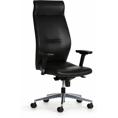 Antares Leder-Bürostuhl MEGA - Ergonomisches Synchromechanismus - Schwarz Antares Leder-Bürostuhl MEGA - Ergonomisches Synchromechanismus - Schwarz
