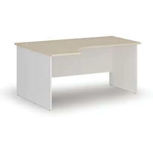 B2B Partner Büro-Eckschreibtisch PRIMO WHITE, 1600 x 1200 mm, links, weiß/Birke