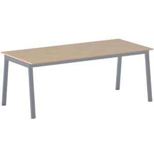 B2B Partner Schreibtisch, Mehrzwecktisch PRIMO BASIC, 2000 x 900 mm, graues Fußgestell, Buche