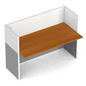 B2B Partner Tischtrennwand-Set mit Tisch PRIMO, magnetisch, 1 Platz, Kirschbaum