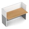 B2B Partner Tischtrennwand-Set mit Tisch PRIMO, magnetisch, 1 Platz, Buche