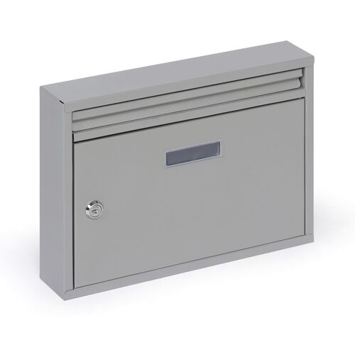 B2B Partner Briefkasten, geeignet für Baugruppen, 240 x 320 x 60 mm, silber