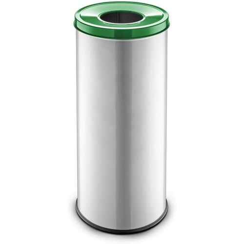 Alda Mülleimer für Mülltrennung, 45 l, silberfarben, Glas