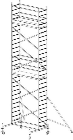 KRAUSE Mobiles alu-gerüst protec 8,3 m