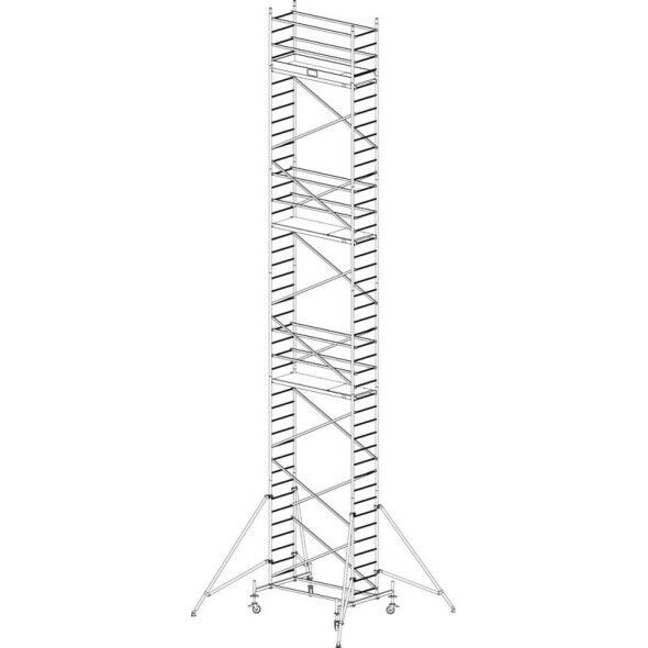 KRAUSE Mobiles alu-gerüst protec 12,3 m