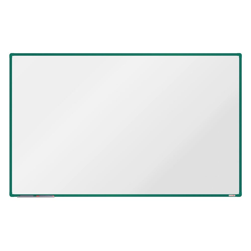 boardOK Whiteboard, magnettafel boardok, 200 x 120 cm, grüner rahmen