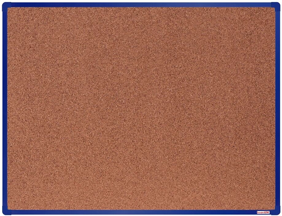 Boardok kork-pinnwand mit aluminiumrahmen, 120x90 cm, blau