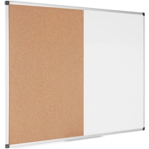 Bi-Office Magnetische Whiteboard und Korktafel kombiniert, 1200 x 900 mm