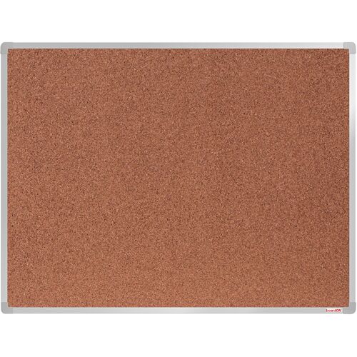 boardOK Kork-Pinnwand mit Aluminiumrahmen, 1200 x 900 mm, eloxierter Rahmen