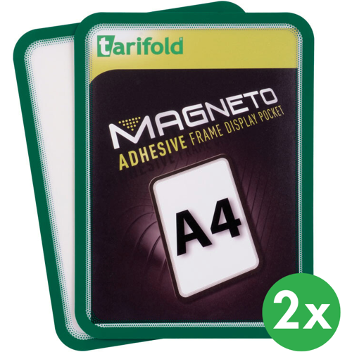 Tarifold Magnetische Tasche A4, 2 Stk., grün