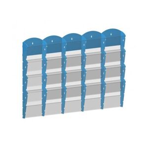 B2B Partner Wand-Plastikhalter für Prospekte - 5x4 A5, weiß