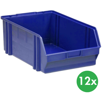 ArtPlast Blaue Lagerkisten - 305x480x177mm - Packung 12 ArtPlast Blaue Lagerkisten - 305x480x177mm - Packung 12