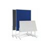 B2B Partner Info- und Moderationstafel, 1200 x 1500 mm, Textil, grau, klappbar