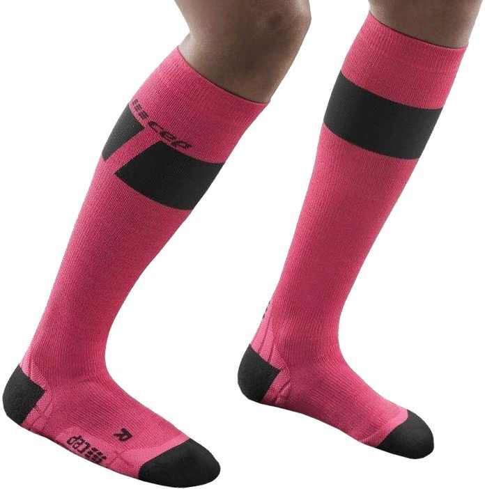 CEP Women Ski Socks Ultralight pink/dark grey