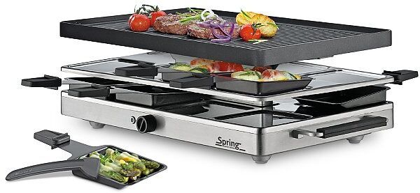 SPRING Raclette8 CLASSIC Alu-Grillplatte schwarz