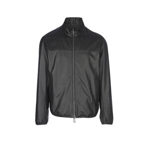 Giorgio Armani Emporio Armani Lederjacke  Schwarz   Herren   Größe: 48   01r55p 01p54