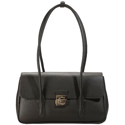 Coccinelle Ledertasche - Schultertasche C-ME LOCK dunkelgrün Damen Coccinelle Ledertasche - Schultertasche C-ME LOCK dunkelgrün Damen