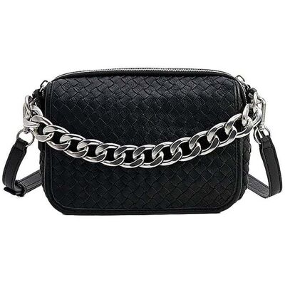 LES VISIONNAIRES Ledertasche - Umhängetasche EMILY WEAVE schwarz damen LES VISIONNAIRES Ledertasche - Umhängetasche EMILY WEAVE schwarz damen