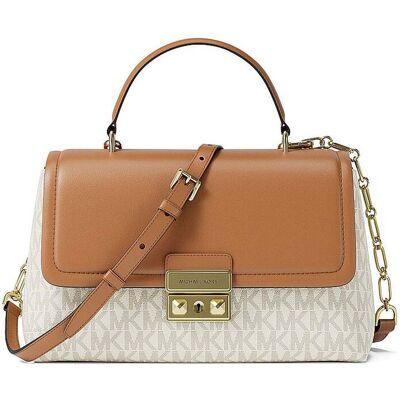 MICHAEL KORS Tasche - Henkeltasche TRIBECA MEDIUM SIGNATURE LOGO beige Damen MICHAEL KORS Tasche - Henkeltasche TRIBECA MEDIUM SIGNATURE LOGO beige Damen