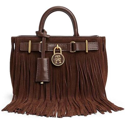 Tommy Hilfiger Ledertasche - Henkeltasche AMERICAN ICON braun Damen Tommy Hilfiger Ledertasche - Henkeltasche AMERICAN ICON braun Damen
