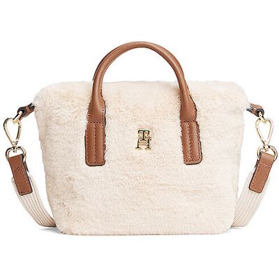 Tommy Hilfiger Tasche - Henkeltasche in Felloptik POPETTE creme Damen Tommy Hilfiger Tasche - Henkeltasche in Felloptik POPETTE creme Damen