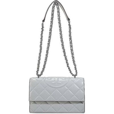 TORY BURCH Ledertasche - Schultertasche FLEMING SMALL grau damen TORY BURCH Ledertasche - Schultertasche FLEMING SMALL grau damen